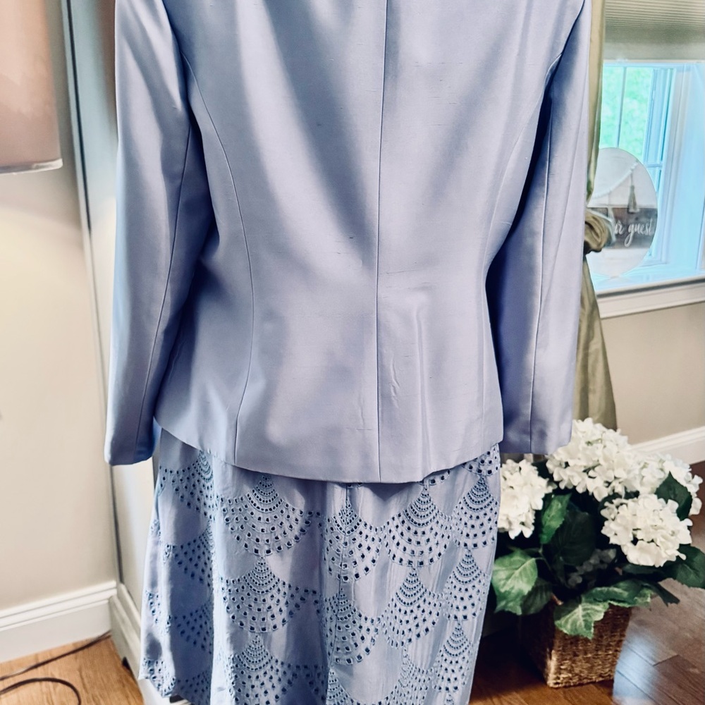 Talbots Petites Periwinkle Silk Suit - Picture 8 of 12